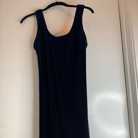 Velvet Like Tank Dress - Ankle Length - Picture 2 of 4